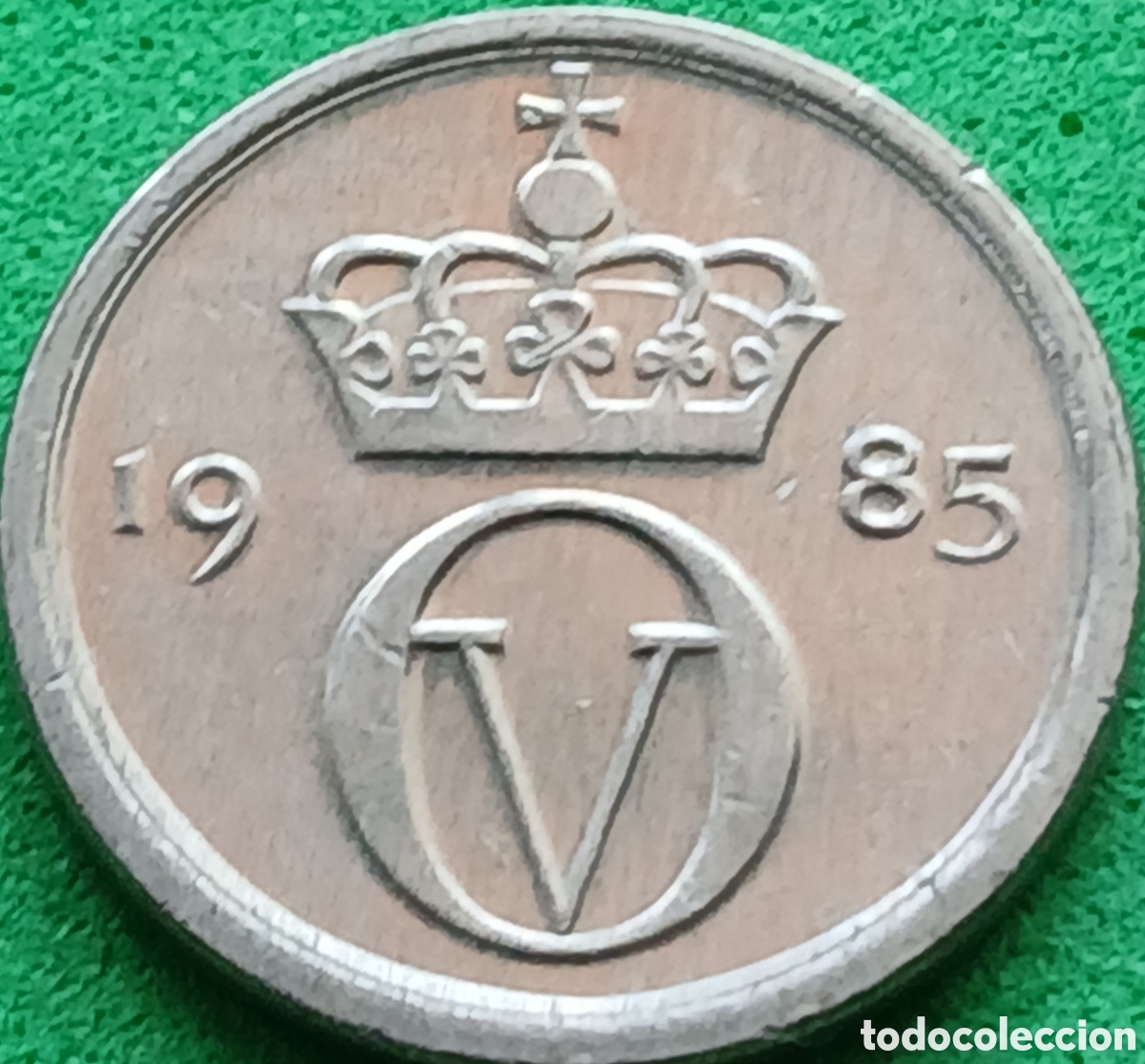 Monedas antiguas de Europa: Noruega 10 ore 1985 km#416