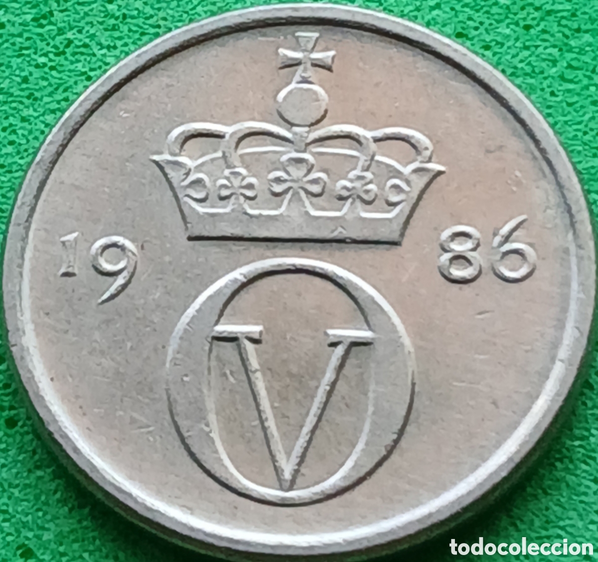 Monedas antiguas de Europa: Noruega 10 ore 1986 km#416