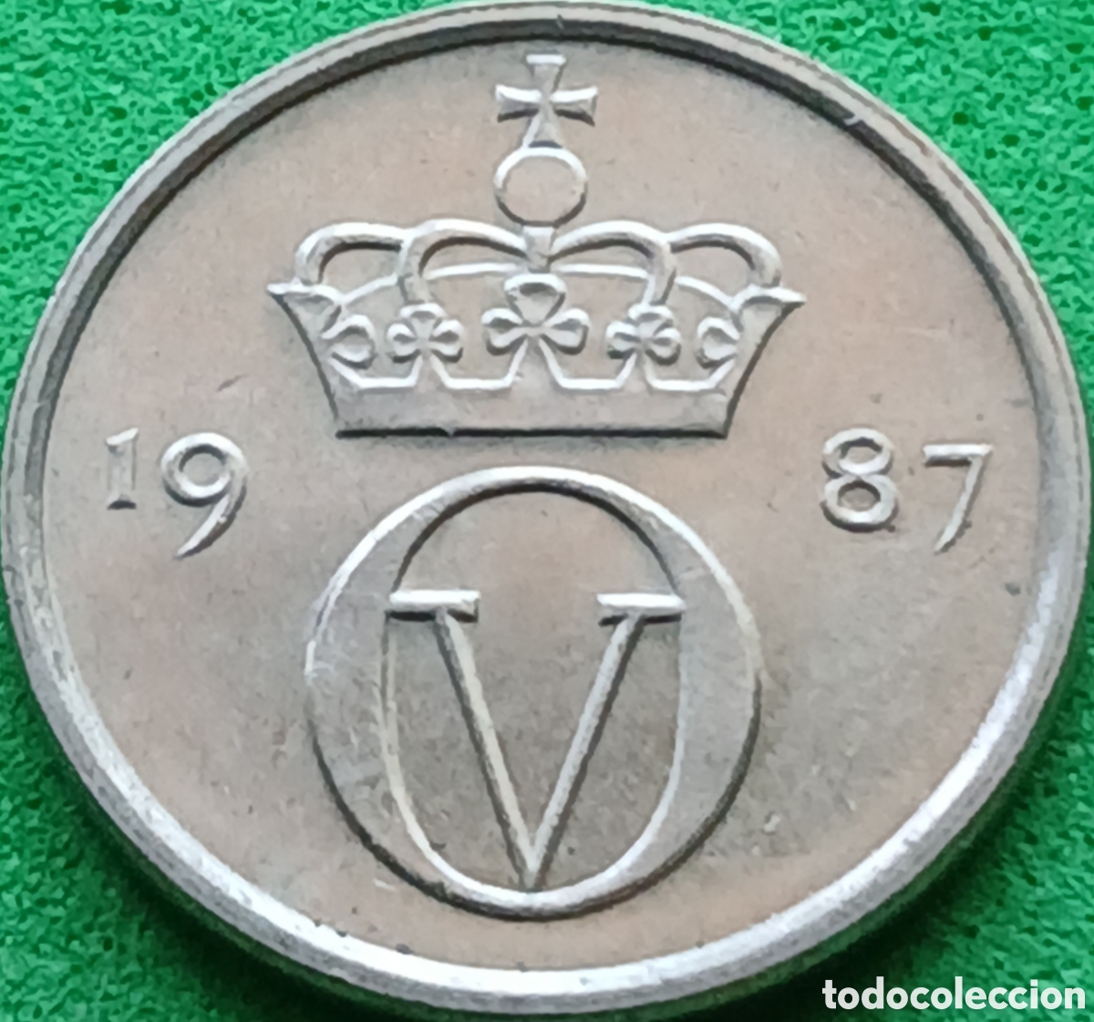 Monedas antiguas de Europa: Noruega 10 ore 1987 km#416