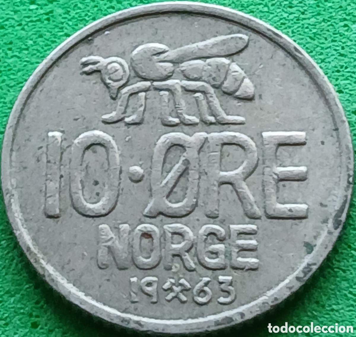 Monedas antiguas de Europa: Noruega 10 ore 1963 km#411