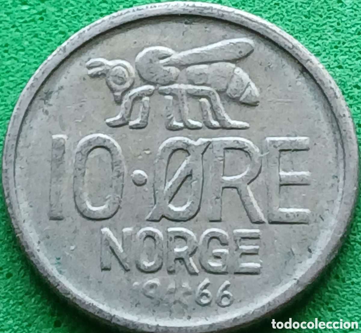 Monedas antiguas de Europa: Noruega 10 ore 1966 km#411