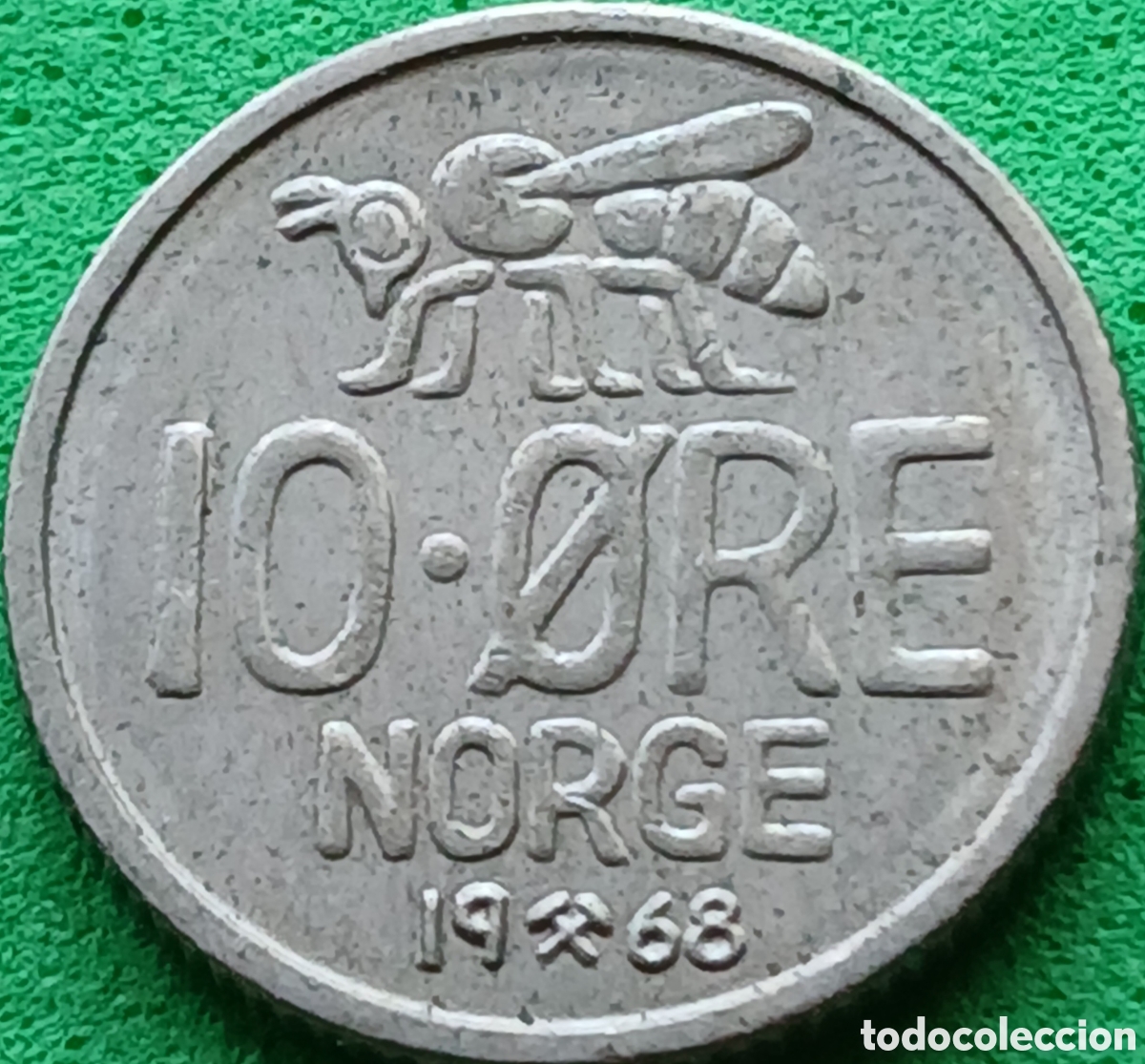 Monedas antiguas de Europa: Noruega 10 ore 1968 km#411