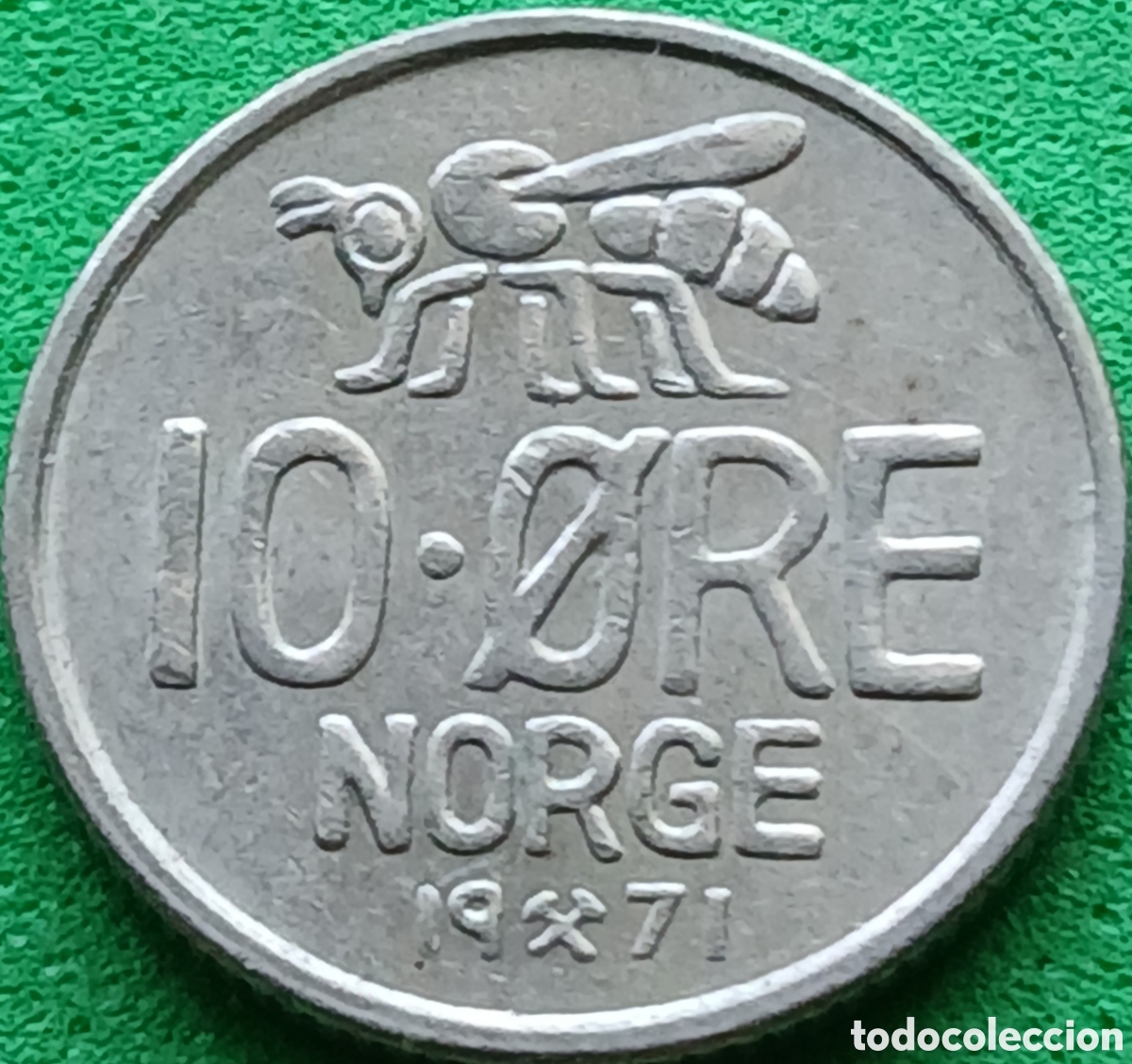 Monedas antiguas de Europa: Noruega 10 ore 1971 km#411
