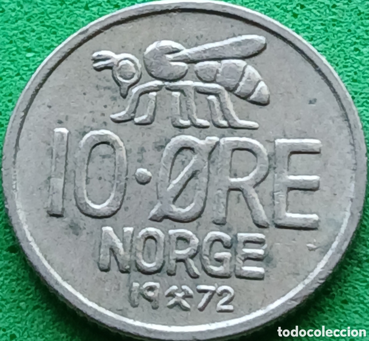 Monedas antiguas de Europa: Noruega 10 ore 1972 km#411