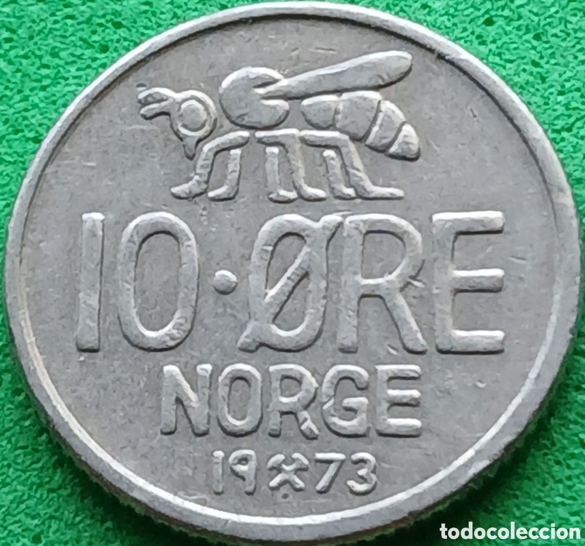 Monedas antiguas de Europa: Noruega 10 ore 1973 km#411