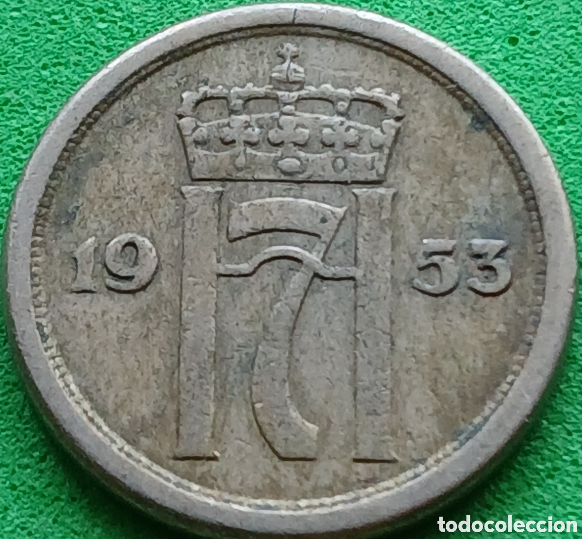 Monedas antiguas de Europa: Noruega 25 ore 1953 km#401