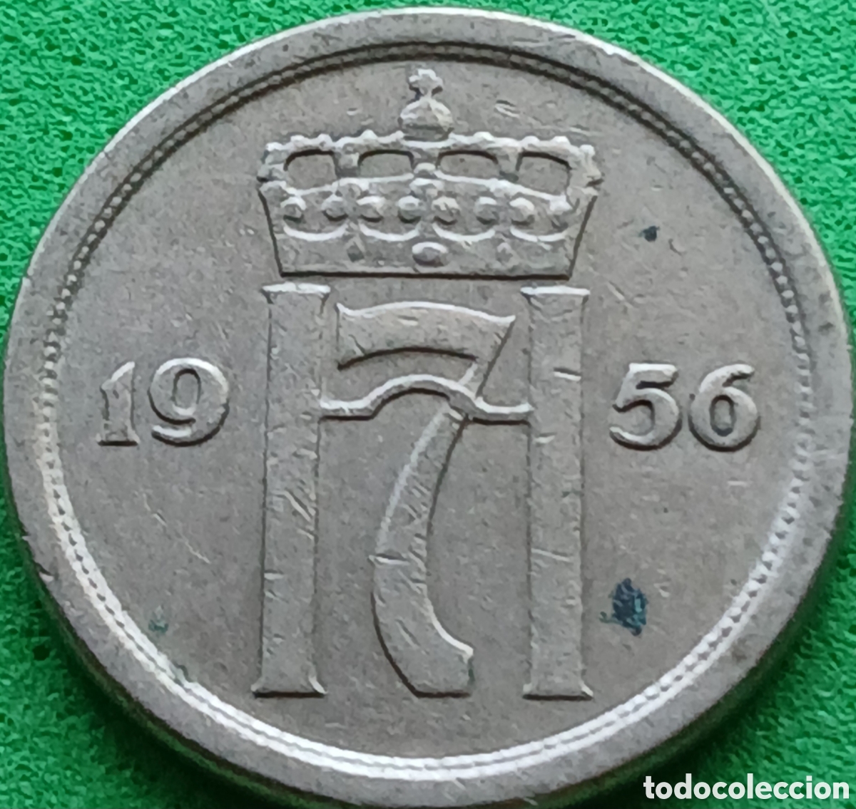 Monedas antiguas de Europa: Noruega 25 ore 1956 km#401