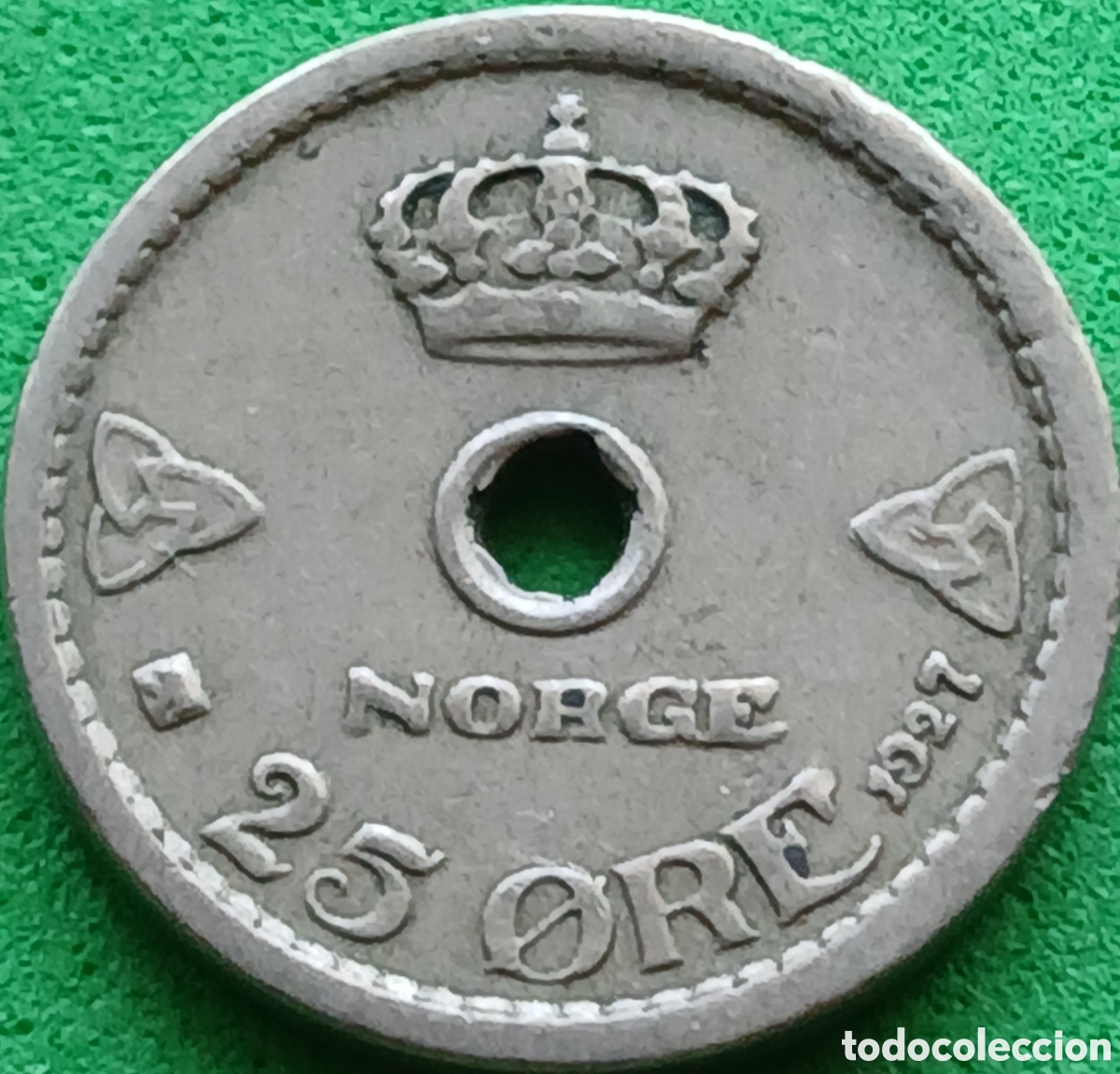 Monedas antiguas de Europa: Noruega 25 ore 1927 km#384