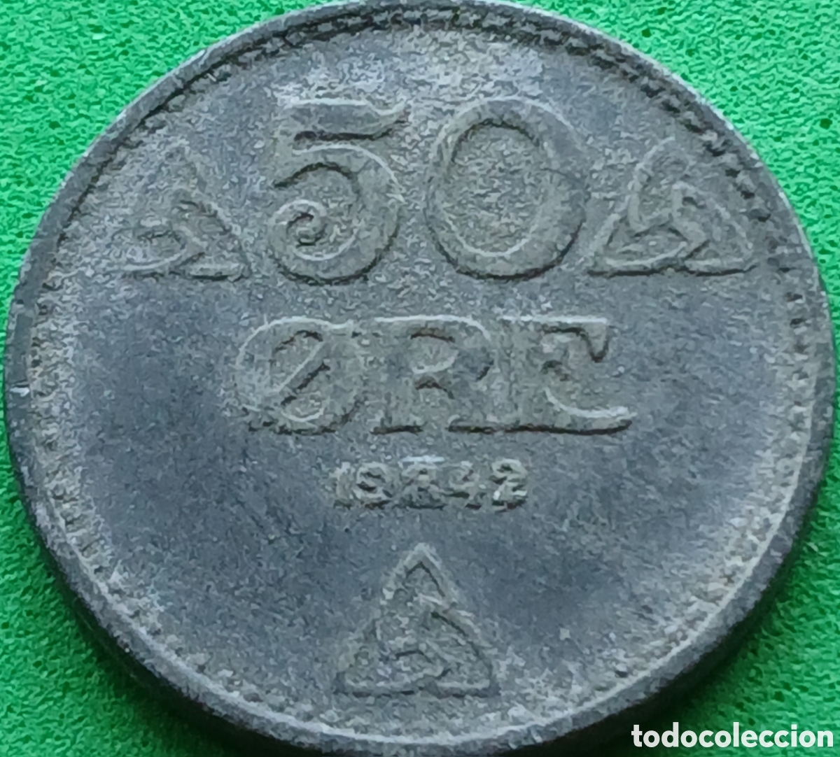 Monedas antiguas de Europa: Noruega 50 ore 1942 km#390