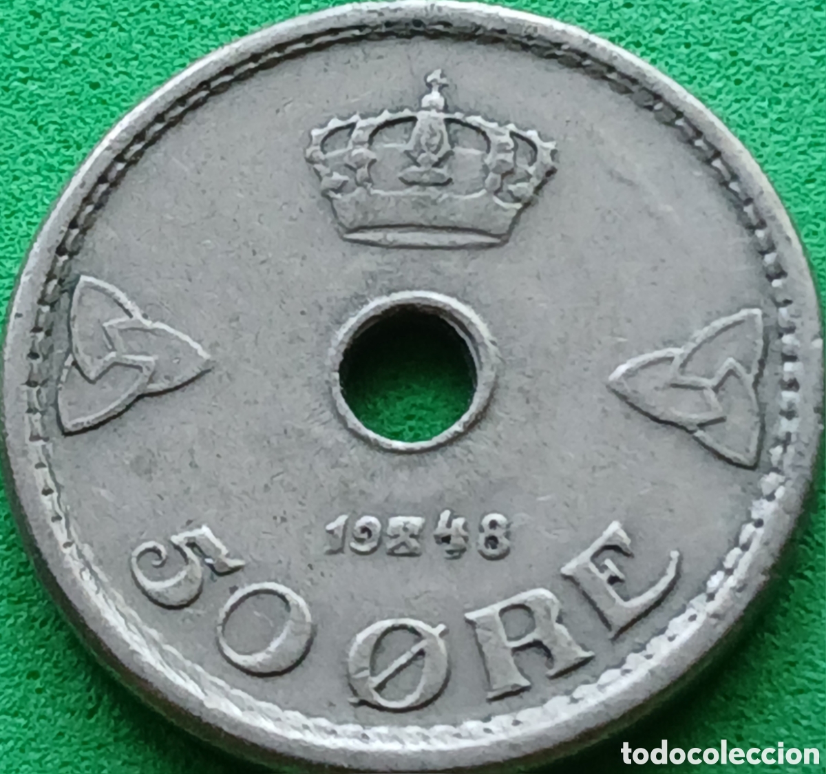 Monedas antiguas de Europa: Noruega 50 ore 1948 km#386