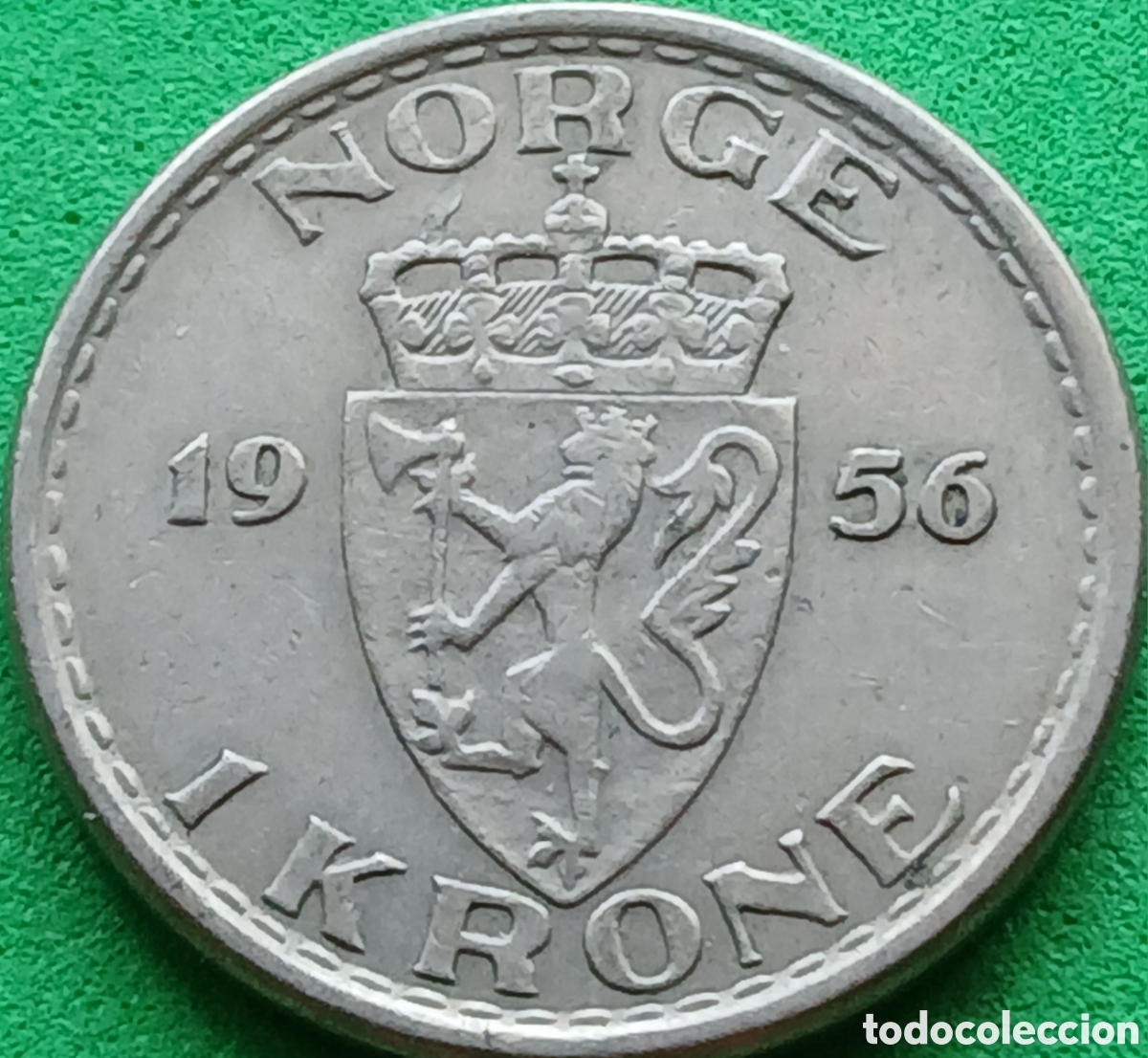Monedas antiguas de Europa: Noruega 1 corona 1956 km#397