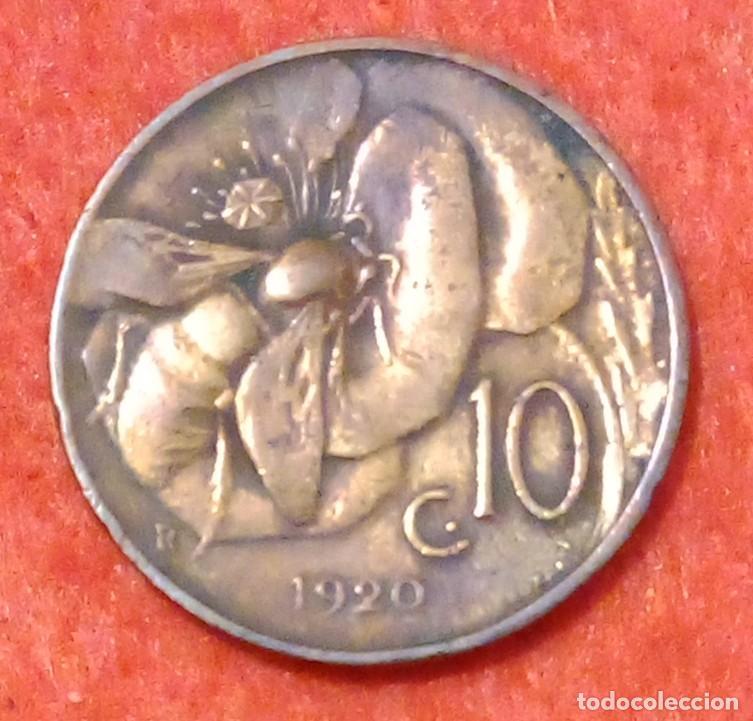 Monedas antiguas de Europa: MONEDA DE ITALIA 1920 - 10 CENTISIMI/C&Eacute;NTIMOS - BRONCE