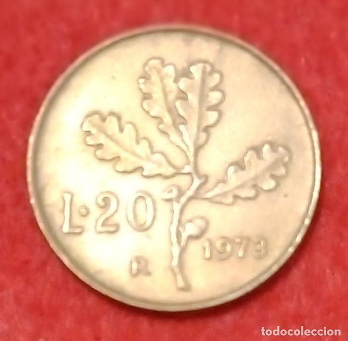 Monnaies anciennes de Europe: MONEDA DE ITALIA 1973 - 20 LIRAS - N&Iacute;QUEL-LAT&Oacute;N