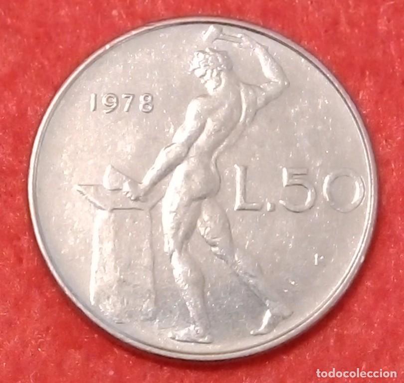 Monnaies anciennes de Europe: MONEDA DE ITALIA 1978 - 50 LIRAS - ACERO INOXIDABLE
