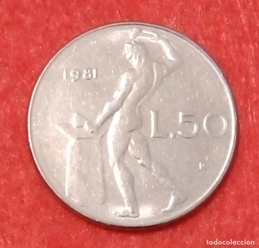 Monedas antiguas de Europa: MONEDA DE ITALIA 1981 - 50 LIRAS - ACERO INOXIDABLE