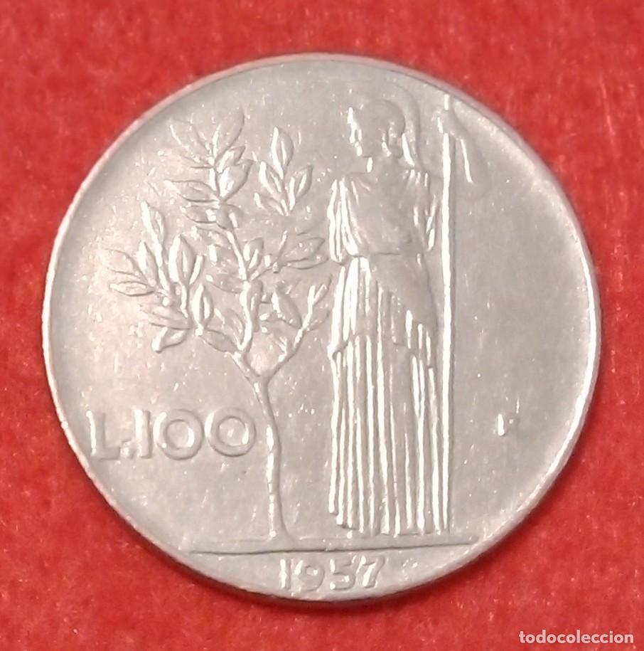 Monedas antiguas de Europa: MONEDA DE ITALIA 1957 - 100 LIRAS - ACERO INOXIDABLE