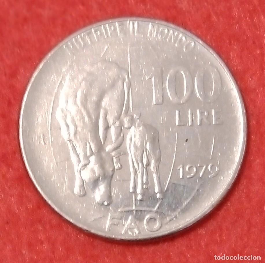 Monedas antiguas de Europa: MONEDA DE ITALIA 1979 - 100 LIRAS, FAO - ACERO INOXIDABLE