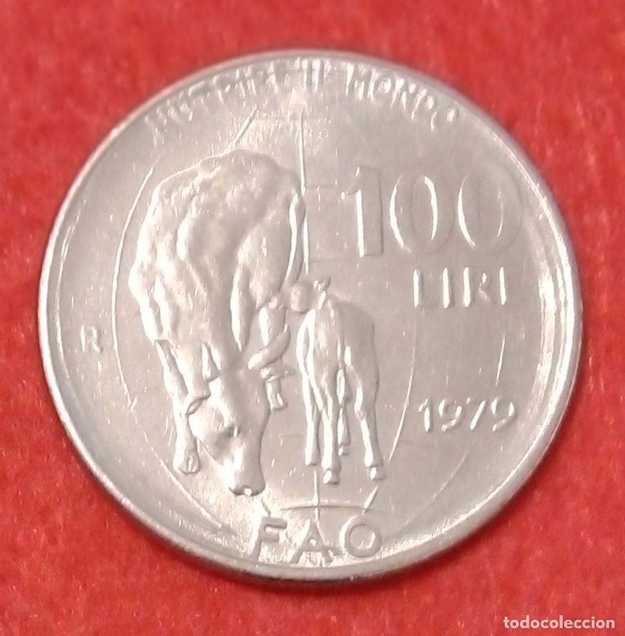 Monedas antiguas de Europa: MONEDA DE ITALIA 1979 - 100 LIRAS, FAO - ACERO INOXIDABLE (2)