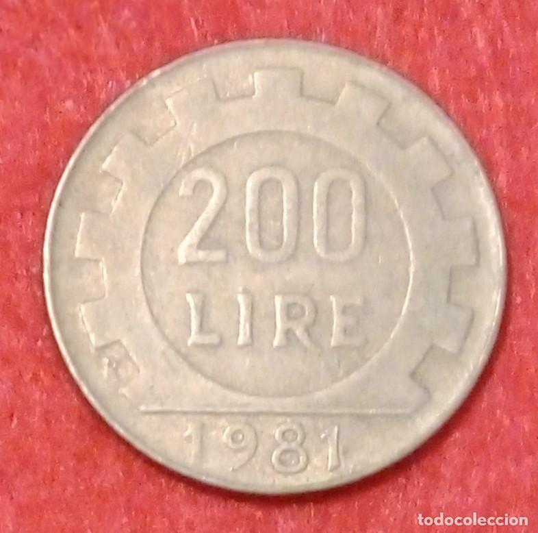 Monedas antiguas de Europa: MONEDA DE ITALIA 1981 - 200 LIRAS - N&Iacute;QUEL-LAT&Oacute;N