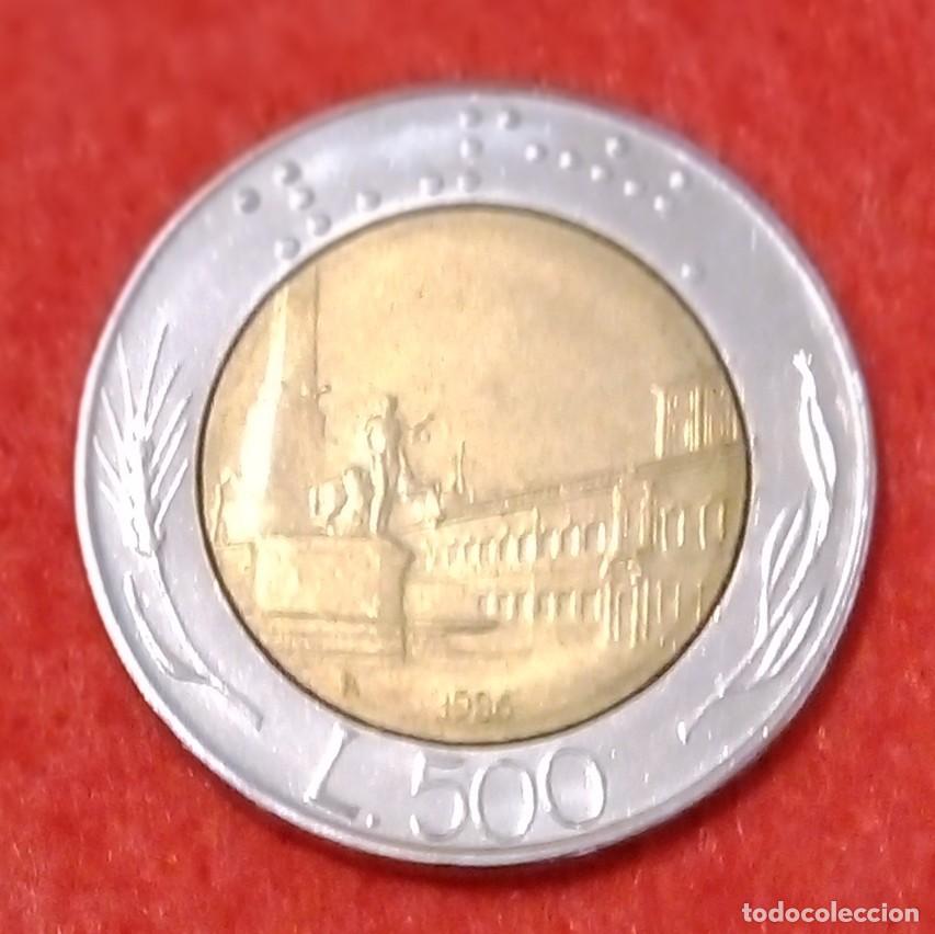 Monedas antiguas de Europa: MONEDA DE ITALIA 1986 - 500 LIRAS - BIMET&Aacute;LICA BRONCE-ALUMINIO/ACERO INOXIDABLE (2)