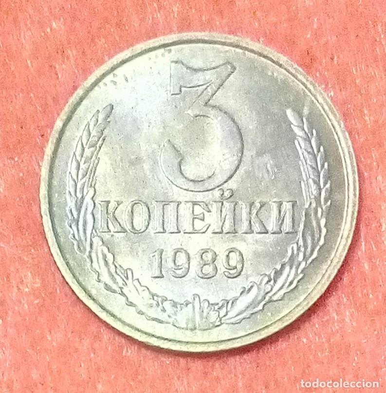 Monedas antiguas de Europa: MONEDA DE LA UNI&Oacute;N SOVI&Eacute;TICA 1989 - 3 KOPEKS - LAT&Oacute;N