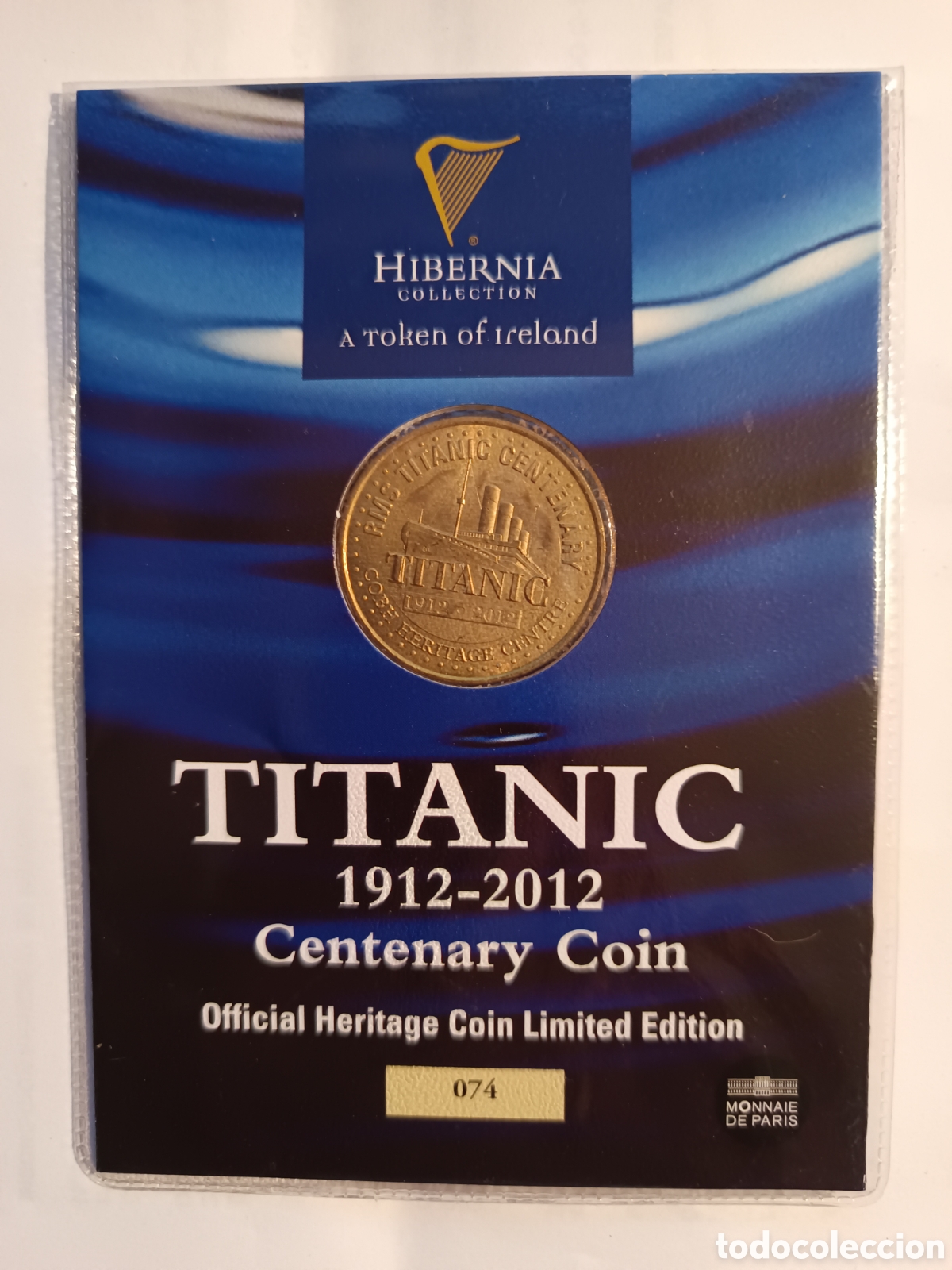 Monedas antiguas de Europa: 3 monedas. Emisi&oacute;n conmemorativa Centenario del RMS Titanic. Hibernia Collection. Monnaie de Paris