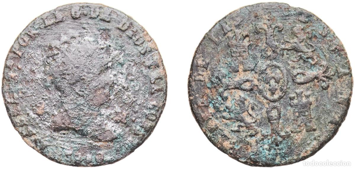 Monedas antiguas de Europa: Spain Kingdom 1836 - 1858 2 Maravedis - Isabel II Copper 2.03g VF KM 532.4