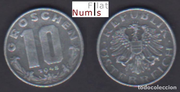 Monedas antiguas de Europa: AUSTRIA - 10 GROSCHEN - 1948 - ZINC