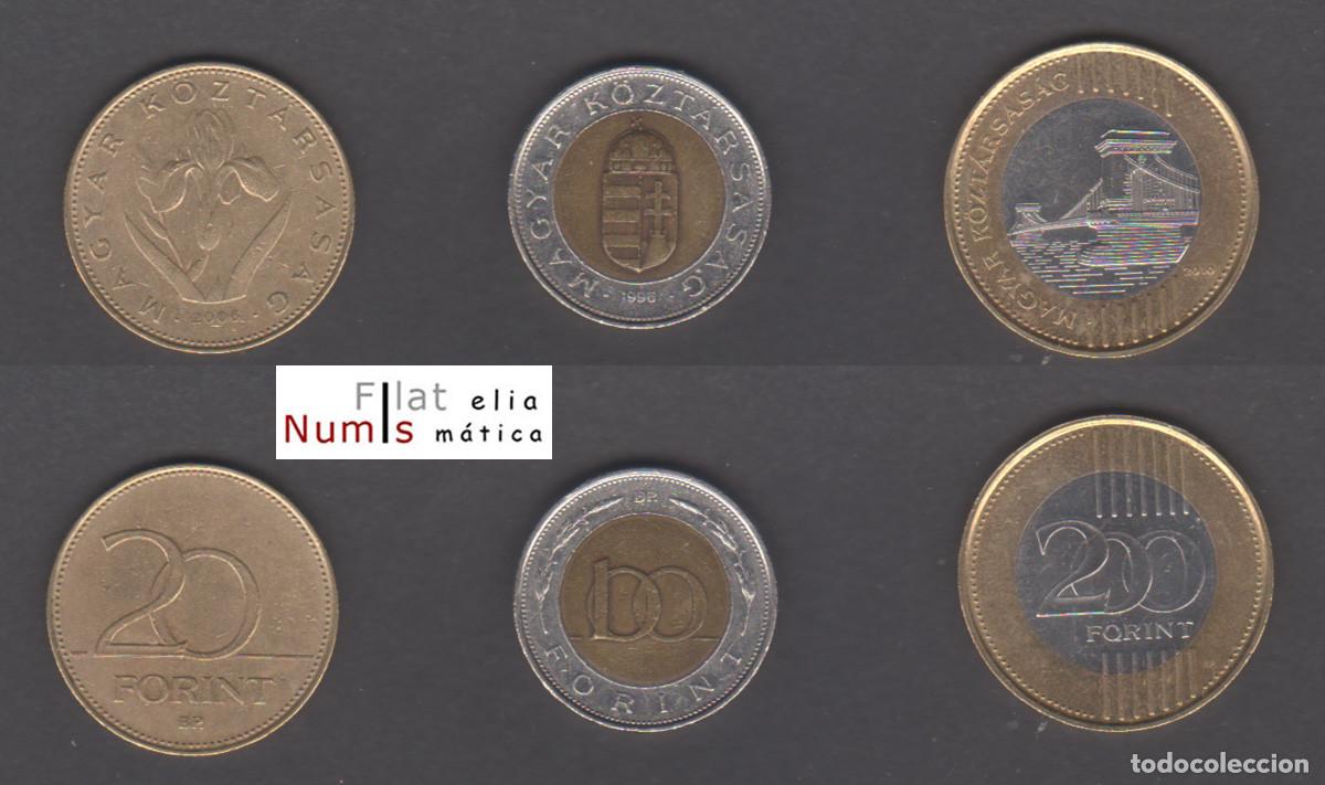 Monedas antiguas de Europa: HUNGRIA - 20-100-200 FORINT - 1996 AL 20063 - OPORTUNIDAD