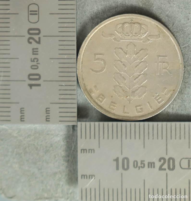 Alte M&uuml;nzen aus Europa: MONEDA. 5 Francos - B&eacute;lgica - Espiga de trigo 1973