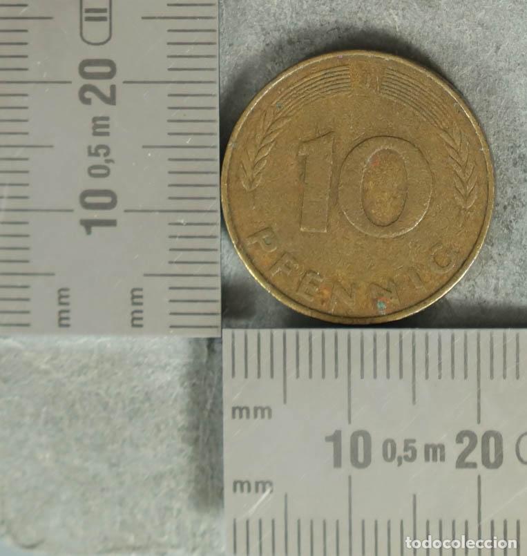 Alte M&uuml;nzen aus Europa: MONEDA. 10 Pfennig - Alemania - Rep&uacute;blica Federal 1977