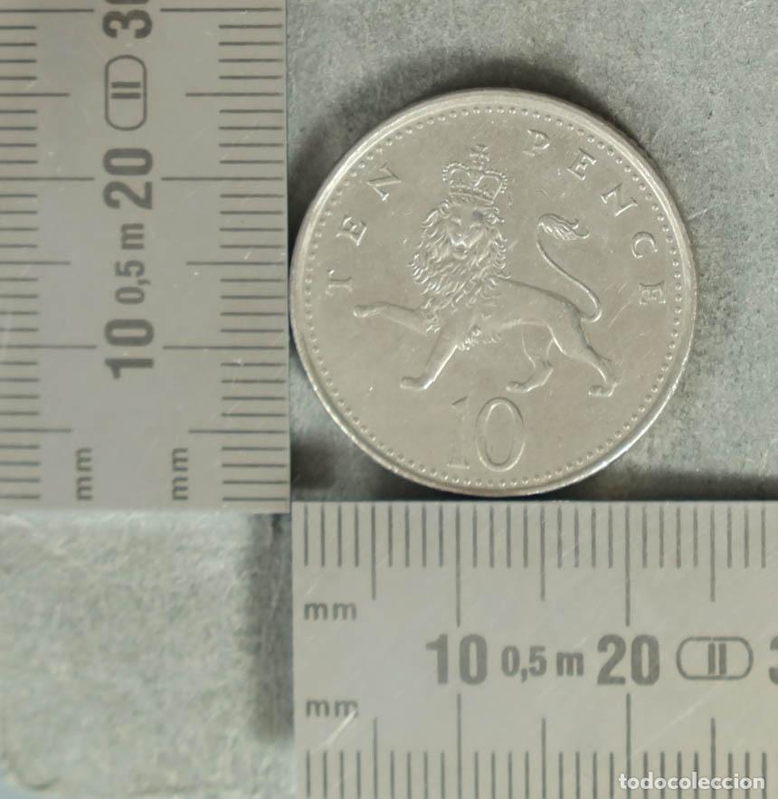 Monedas antiguas de Europa: MONEDA. 10 Pence - Reino Unido - Elizabeth II - Le&oacute;n coronado 1992