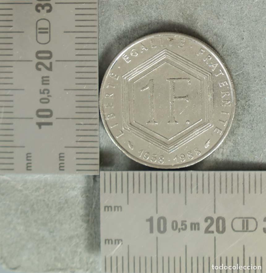 Alte M&uuml;nzen aus Europa: MONEDA. 1 Franco - Francia - 30.&ordm; Aniversario Quinta Rep&uacute;blica - Charles de Gaulle 1958-1988