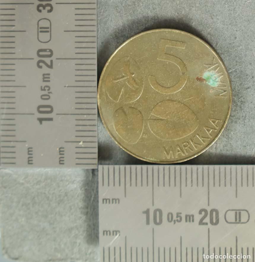 Alte M&uuml;nzen aus Europa: MONEDA. 5 Markkaa - Finlandia - Foca anillada de Saimaa 1993