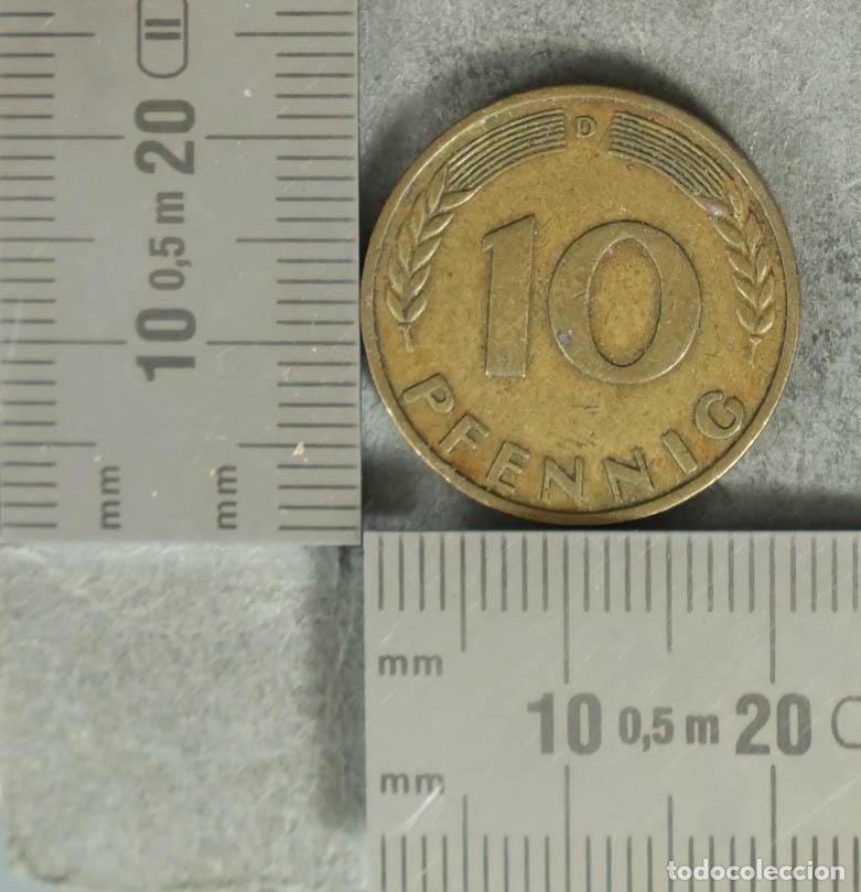 Monedas antiguas de Europa: MONEDA. 10 Pfennig - Alemania - Rep&uacute;blica Federal 1950