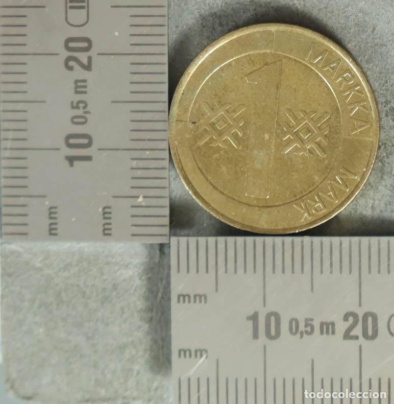 Monedas antiguas de Europa: MONEDA. 1 Markka - Finlandia - Le&oacute;n con espada 1996
