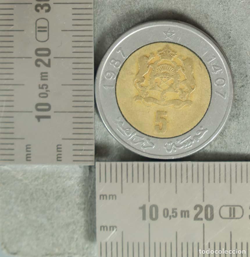 Monedas antiguas de Europa: MONEDA. 5 Dirhams - Marruecos - Hassan II 1987