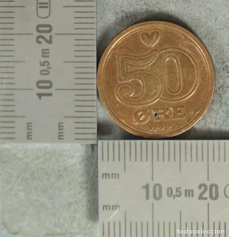 Monedas antiguas de Europa: MONEDA. 50 &Oslash;re - Dinamarca - Margarita II 1989
