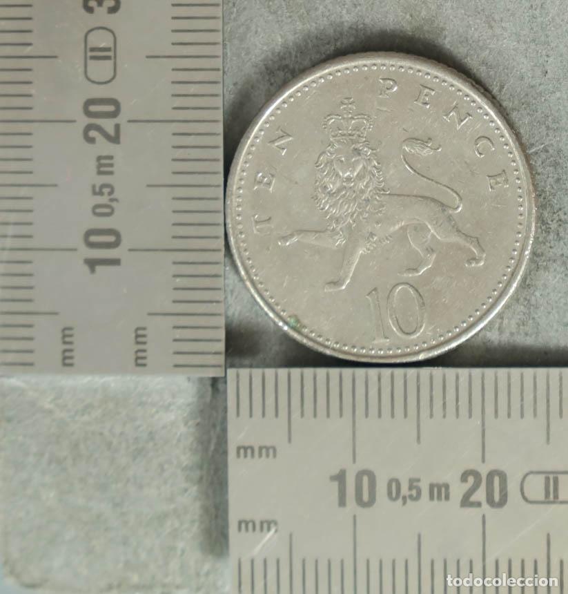 Monedas antiguas de Europa: MONEDA. 10 New Pence - Reino Unido - Isabel II - Le&oacute;n coronado 1992