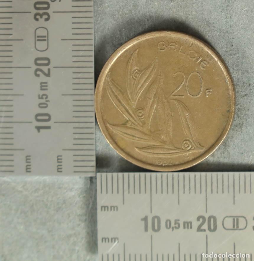 Monedas antiguas de Europa: MONEDA. 20 Francs - B&eacute;lgica - Baudouin I - Texto en franc&eacute;s 1982
