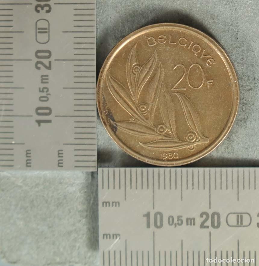 Monedas antiguas de Europa: MONEDA. 20 Francos - B&eacute;lgica - Baudouin I - Rama de olivo 1980