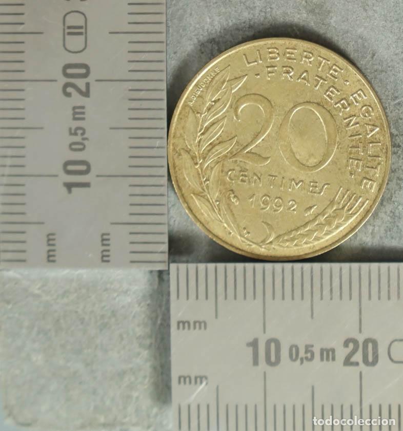Monedas antiguas de Europa: MONEDA. 20 Centimes - Francia - Marianne - Henri Lagriffoul 1992