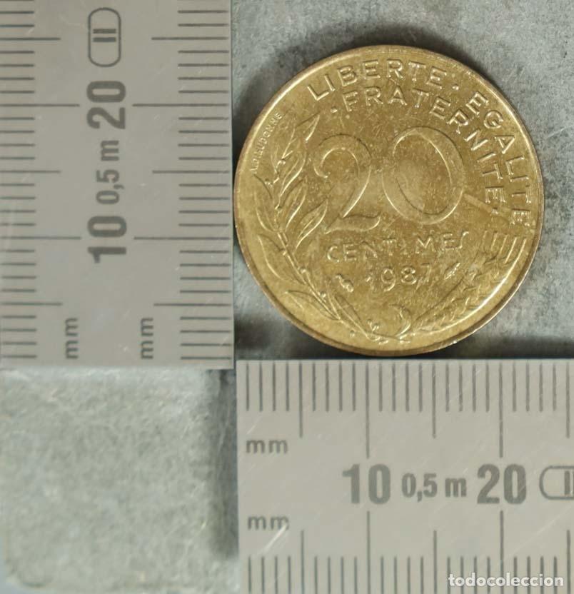 Monedas antiguas de Europa: MONEDA. 20 C&eacute;ntimos - Francia - R&eacute;publique Fran&ccedil;aise 1987