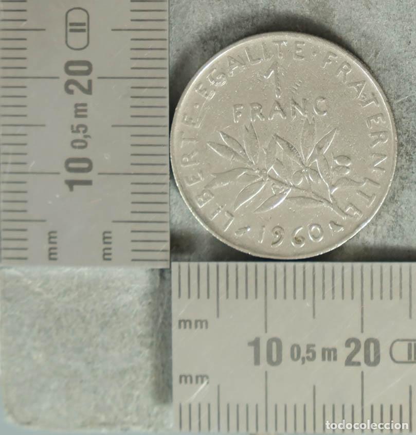 Monedas antiguas de Europa: MONEDA. 1 Franco - Francia - La Semeuse 1960