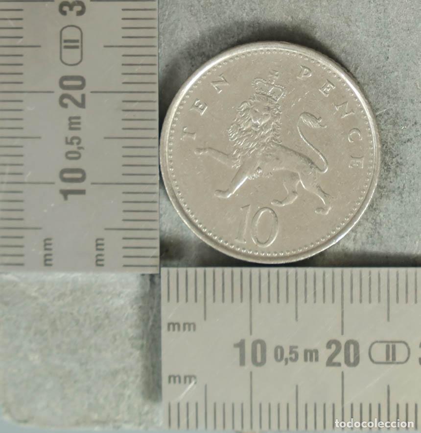 Monedas antiguas de Europa: MONEDA. 10 Pence - Reino Unido - Elizabeth II - Le&oacute;n coronado 1992