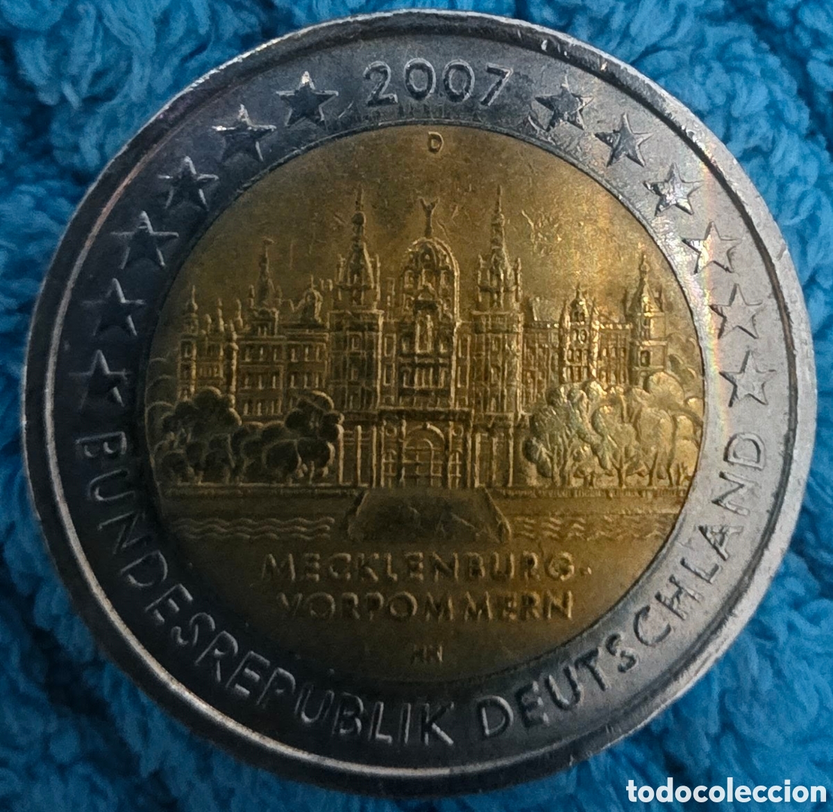 Monedas antiguas de Europa: Moneda alemana de 2 euros. A&ntilde;o 2007