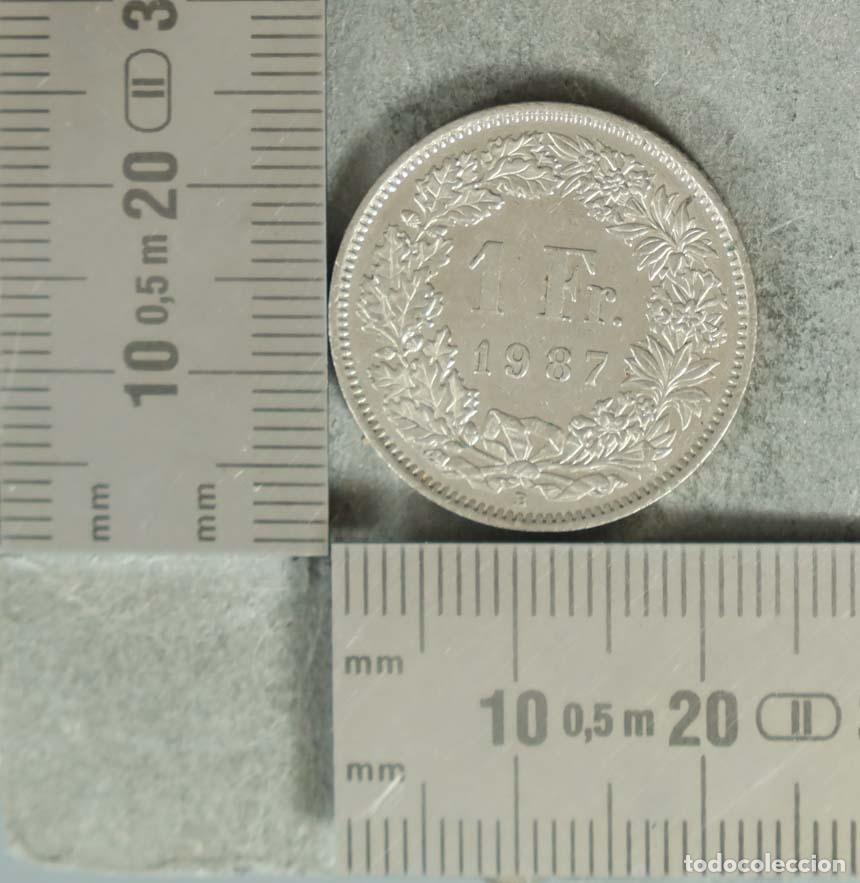 Monedas antiguas de Europa: MONEDA. 1 Franco - Suiza - Helvetia de pie 1987