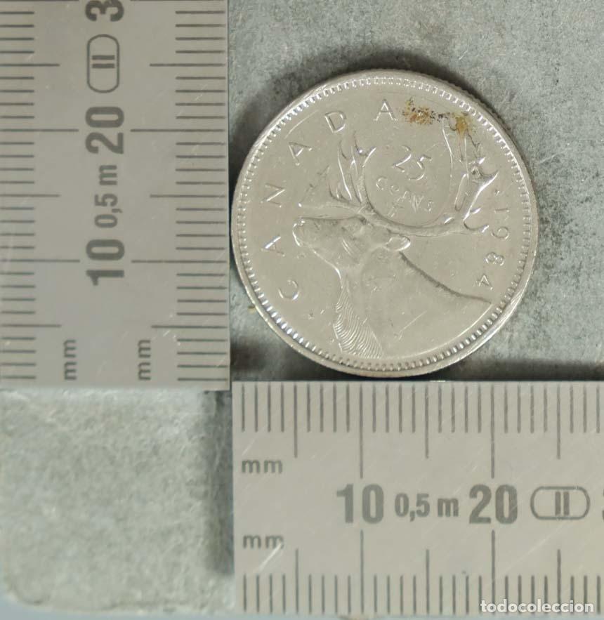 Monedas antiguas de Europa: MONEDA. 25 Cents - Canada - Elizabeth II - Caribou 1984