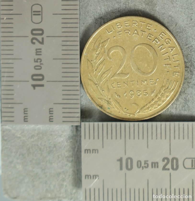 Monedas antiguas de Europa: MONEDA. 20 C&eacute;ntimos - Francia - Rep&uacute;blica Francesa - Libert&eacute; &Eacute;galit&eacute; Fraternit&eacute; 1985