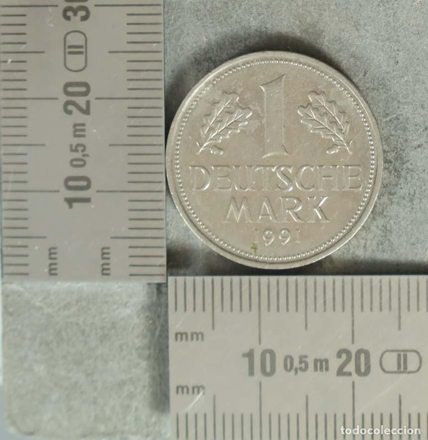 Monedas antiguas de Europa: MONEDA. 1 Deutsche Mark - Alemania - Hojas de roble 1991